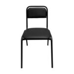 Стул для посетителей РС42, черный каркас, кожзам черный — изображение 3