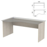 Стол эргономичный ЧАСТЬ 2 "Арго", 1600х900х760 мм, левый/правый, ясень шимо