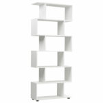 Стеллаж BRABIX "Scandi SH-008", 730х250х1760 мм, 6 секций, ЛДСП, белый, 641897, ЦБ013658-1 — изображение 4