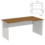 Стол эргономичный ЧАСТЬ 1 "Арго", 1600х900х760 мм, правый, орех