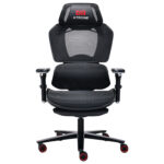 Кресло ATRONE (АТРОН) "Optimus ER-707", адаптивный механизм со слайдером, сетка, черный/красный, 532968 — изображение 3