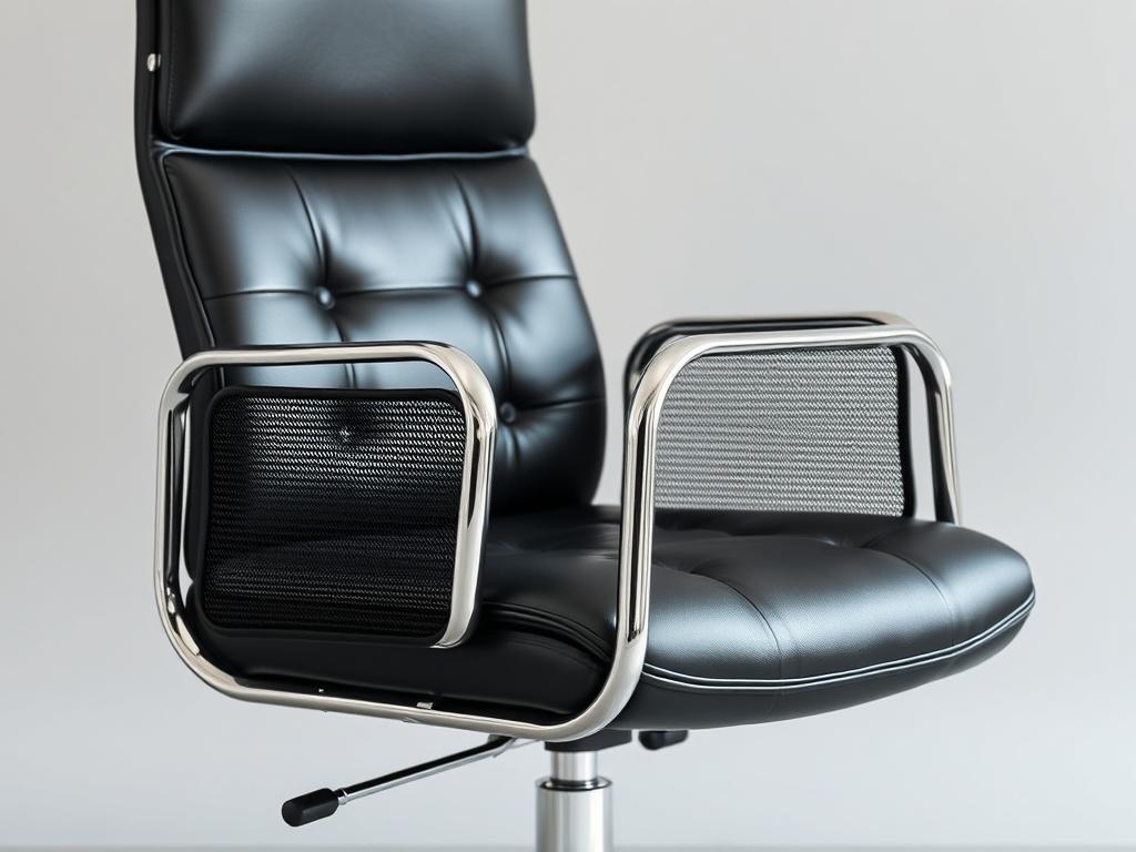 −офисное кресло черное хром. Материалы: кожа, экокожа, сетка и хром −офисное кресло черное хром. Материалы: кожа, экокожа, сетка и хром